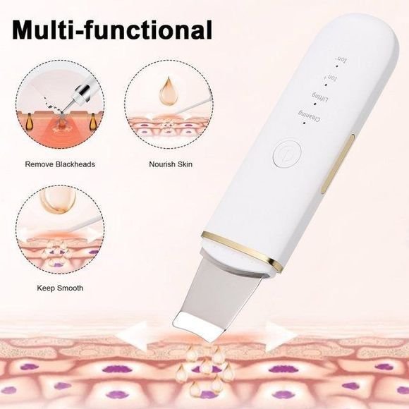 Facial Deep Cleansing Blackhead Removal Skin Scrubber Skin Pore Clean Gold - Picture 5 of 5